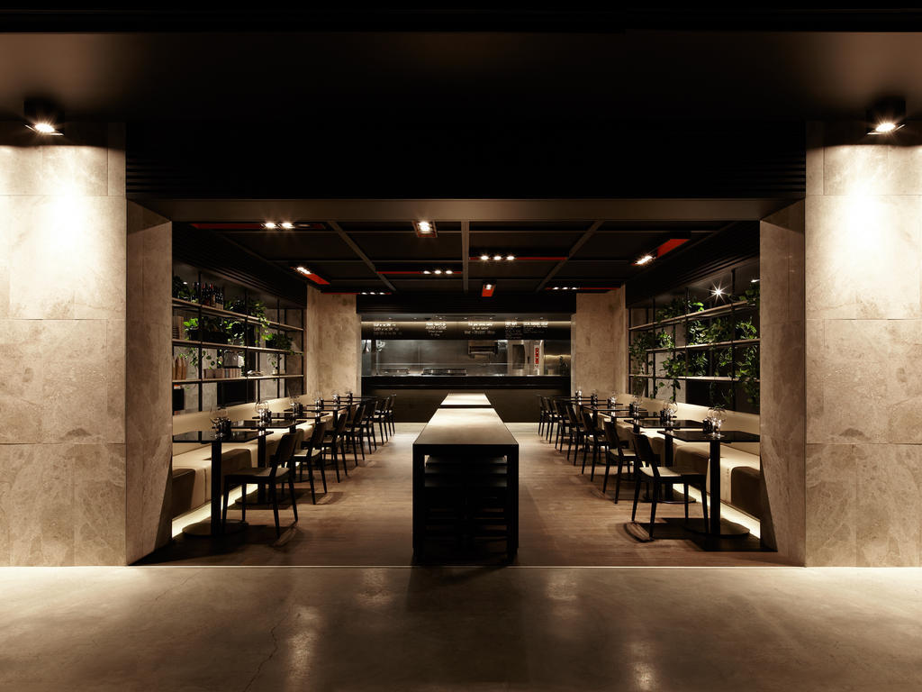 Hotel Realm Canberra Exteriör bild Interior of the restaurant